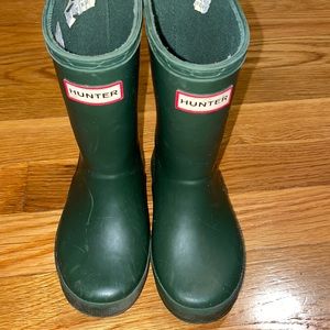 Green Hunter rain boots